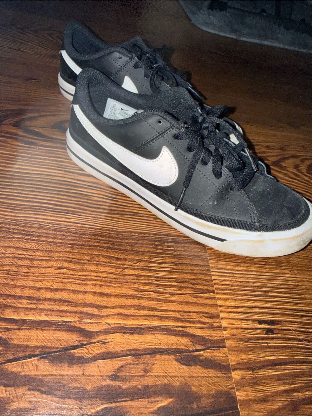 Nike Black and White Kids' Low-Top Sneakers